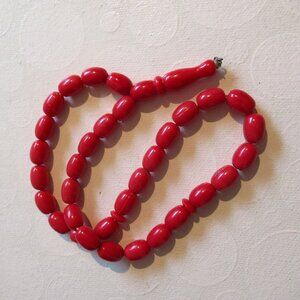 Coral Prayer or Worry Beads, Rosary, 33 Beads + 1, Vintage,